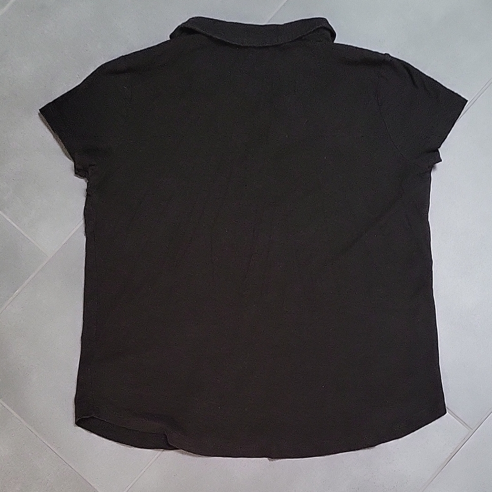 Women's Black Polo Shirt - Picture 3 of 4